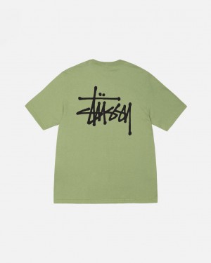 Stussy Basic Stussy Tee - Unisex Shortsleeve Zöld | HUICD71755