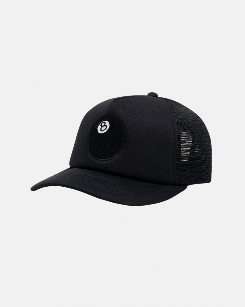 Stussy 8 Ball Trucker Cap - Unisex Fekete | HUJKU16048