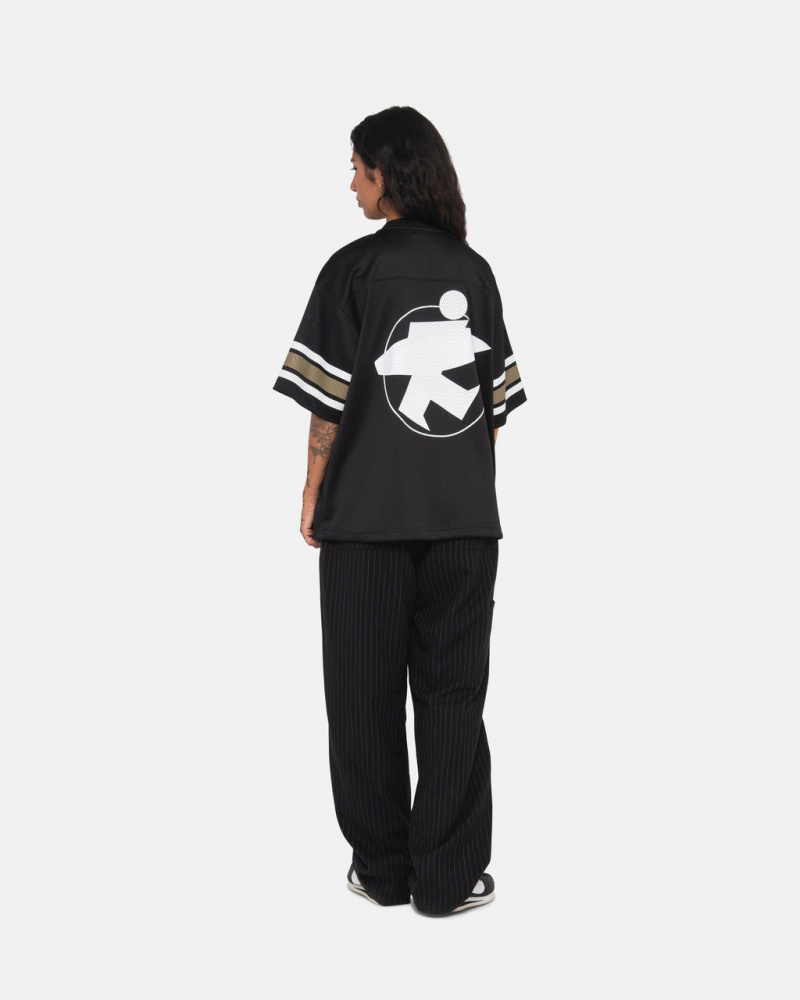 Stussy Beach Pant Gyapjú Stripe - Unisex Pants Fekete | GHUEC70324
