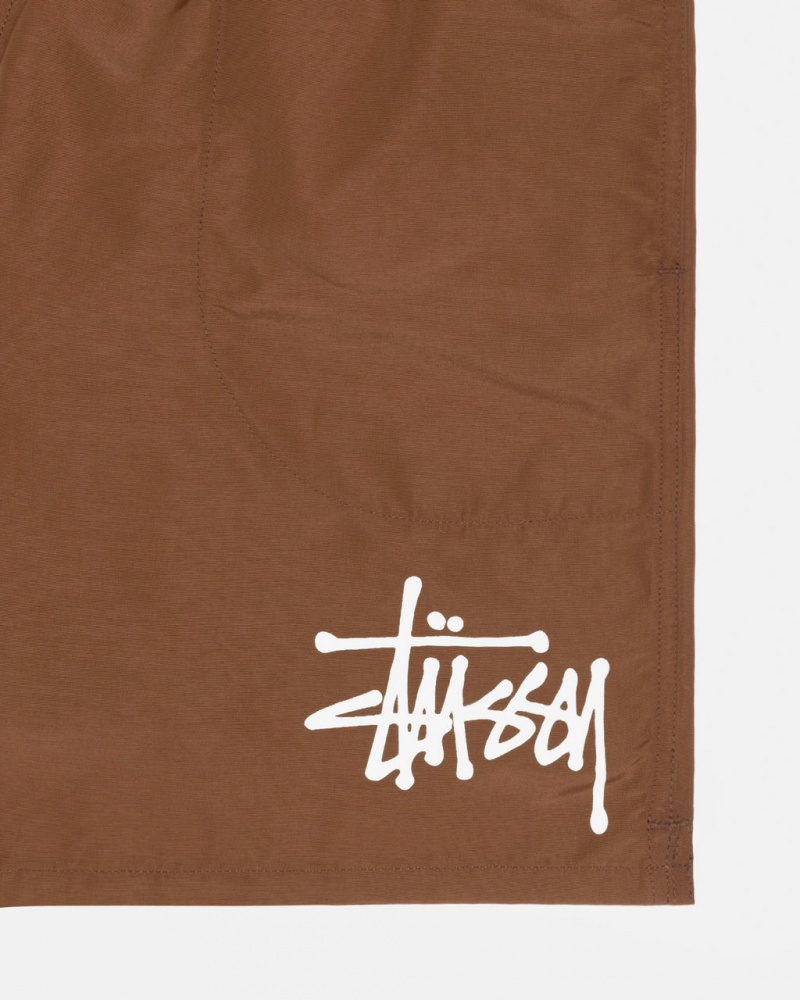 Stussy Big Basic Vizi Rövid - Men&s Shorts Trunks Kávé | GHUUC35783