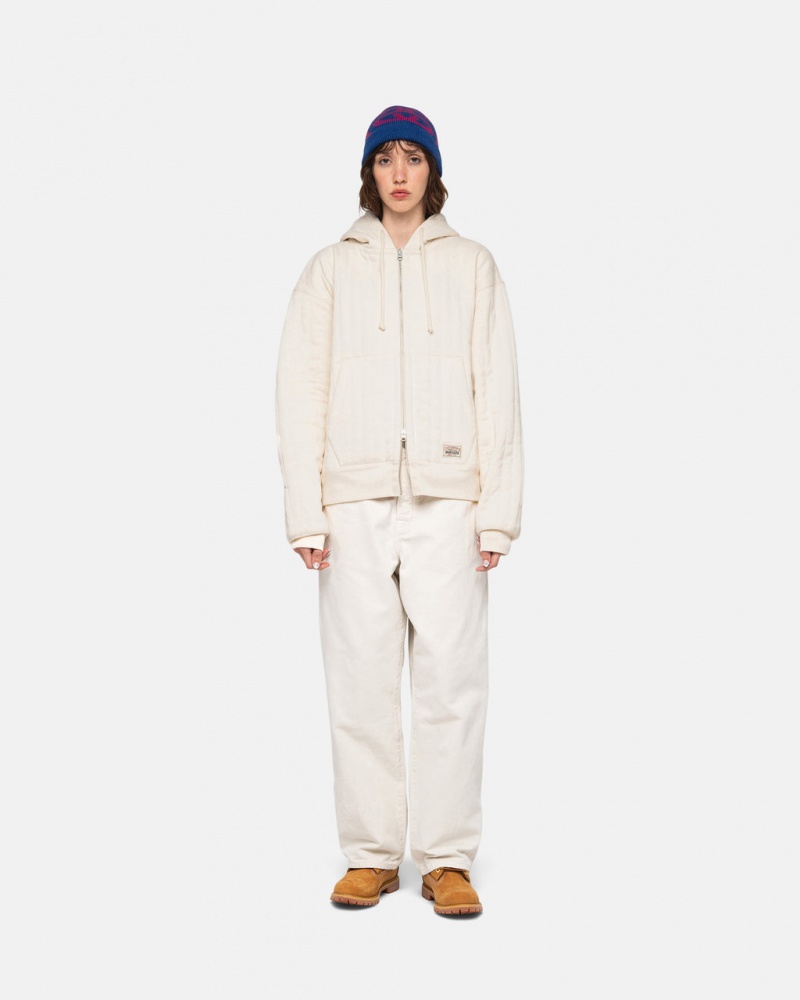 Stussy Big Ol Jean Washed Vászon - Unisex Pants Bézs | QHUUV31056