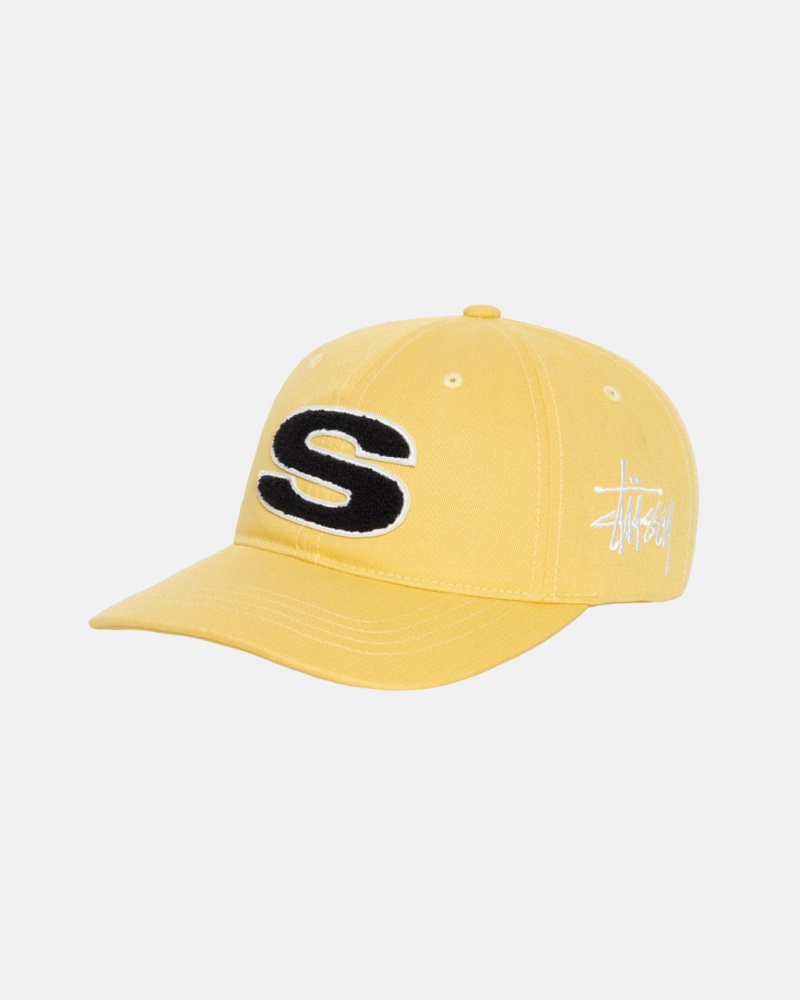 Stussy Chenille S Low Pro Cap - Unisex Mustár | XHUGW93414