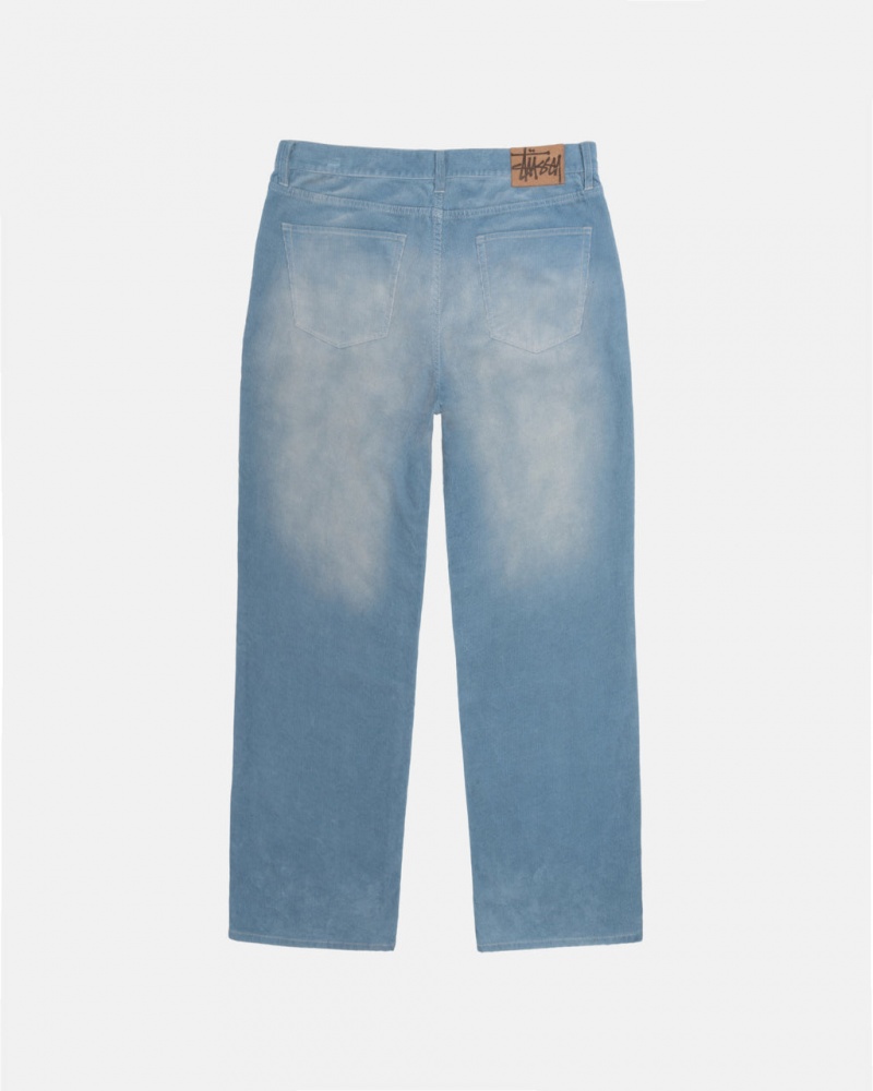Stussy Classic Jean Faded Corduroy - Unisex Denim Kék | BHUSO28864