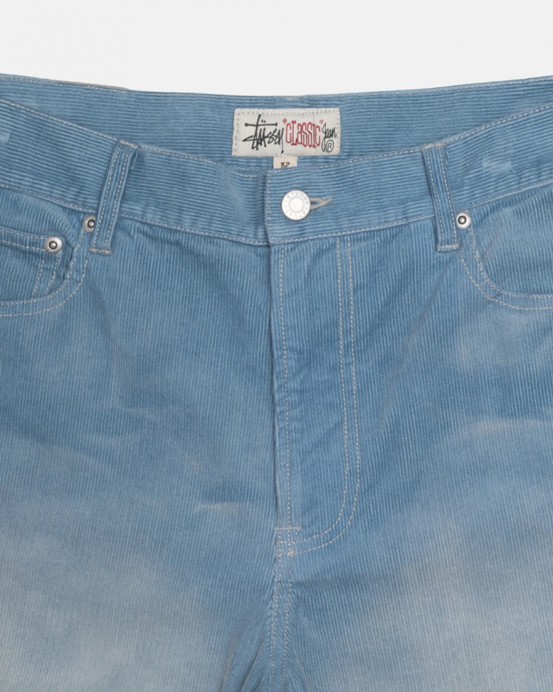 Stussy Classic Jean Faded Corduroy - Unisex Denim Kék | BHUSO28864