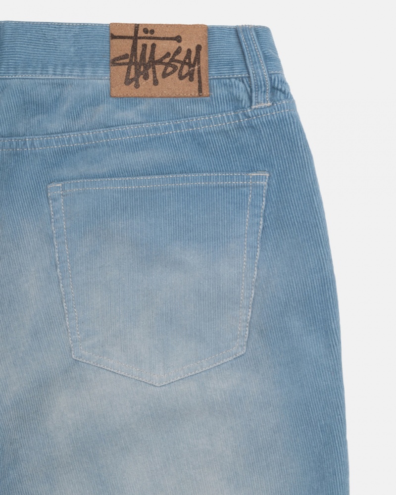 Stussy Classic Jean Faded Corduroy - Unisex Denim Kék | BHUSO28864