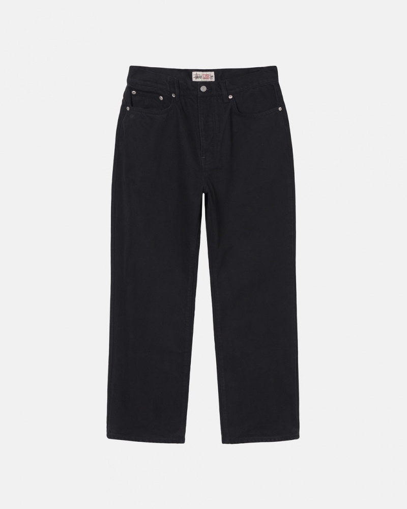 Stussy Classic Jean Overdyed - Unisex Denim Fekete | HUIIZ94576