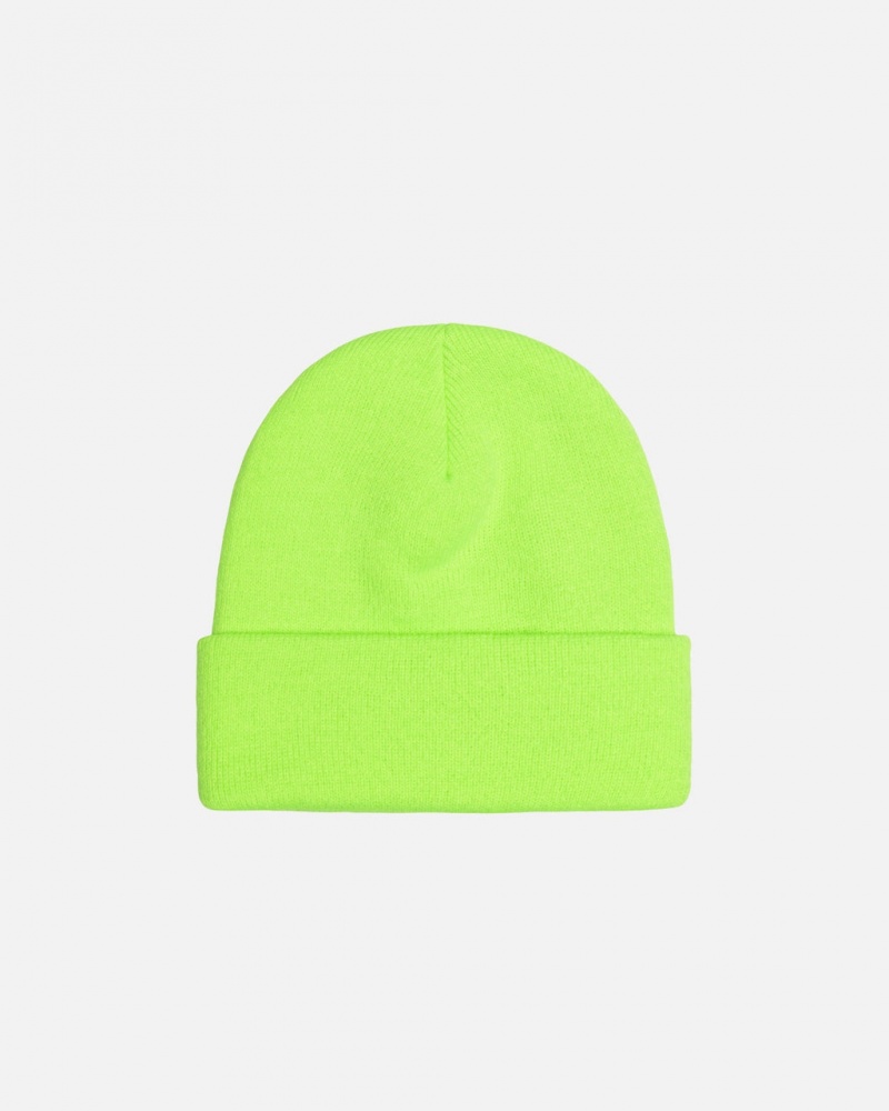 Stussy Cuff Beanie Stock - Unisex Zöld | YHUGT99369