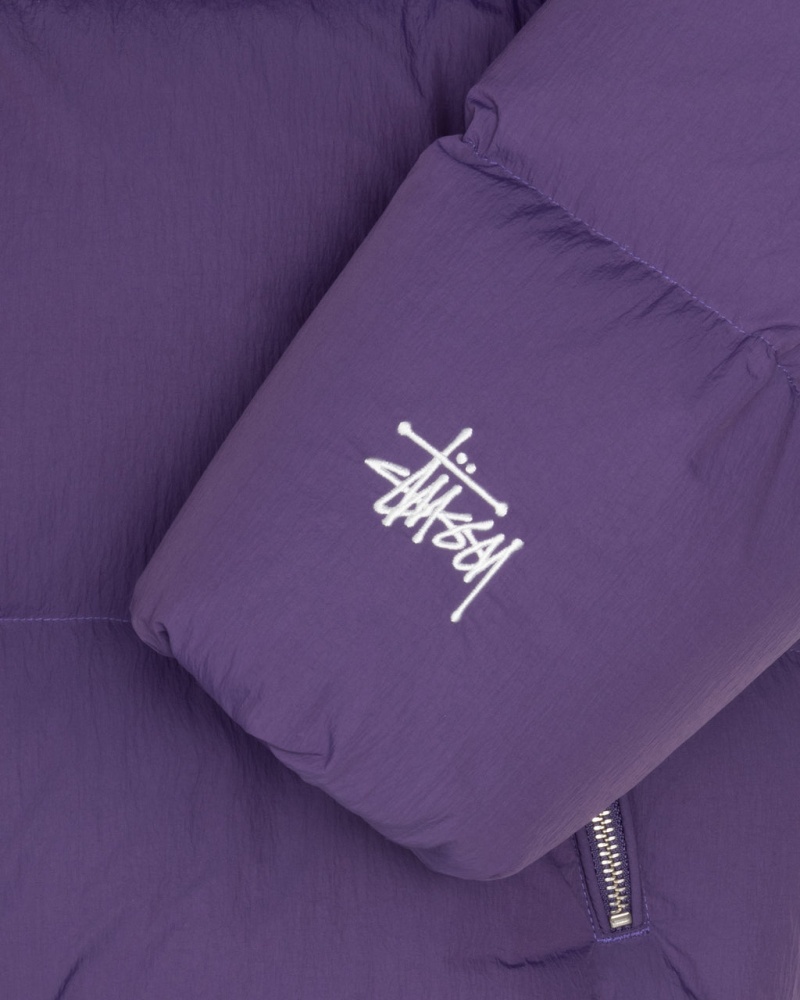 Stussy Down Puffer Nejlon - Unisex Jackets Lila | HUEAH34555