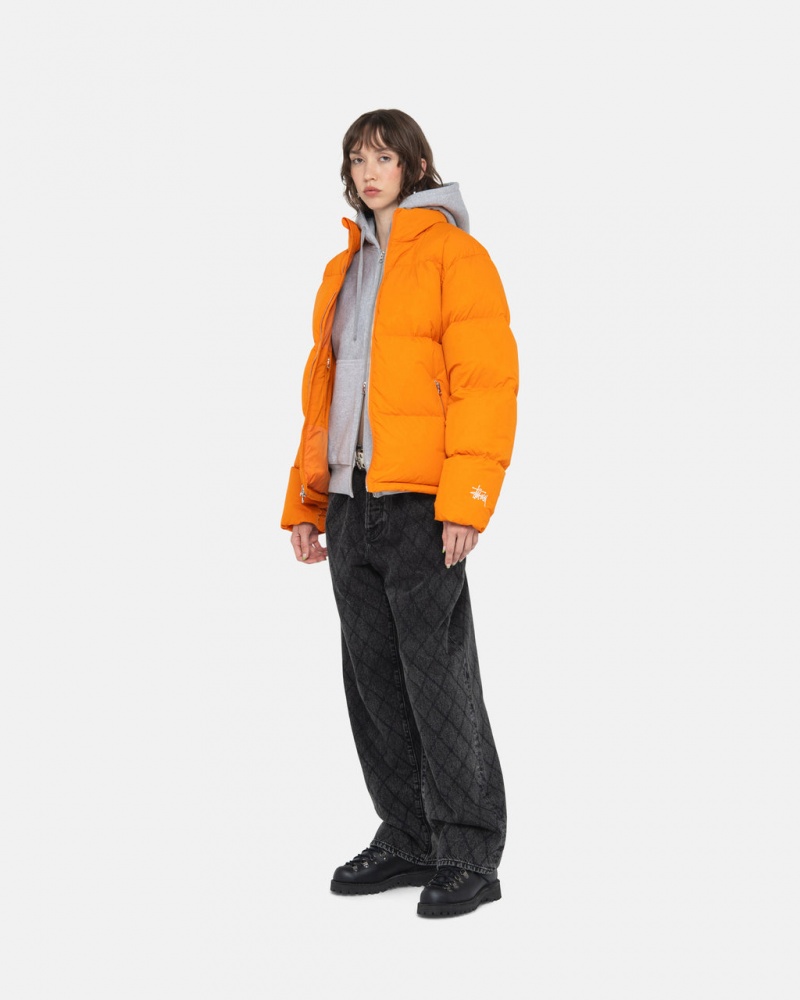 Stussy Down Puffer Nejlon - Unisex Jackets Narancssárga | ZHUMJ14035