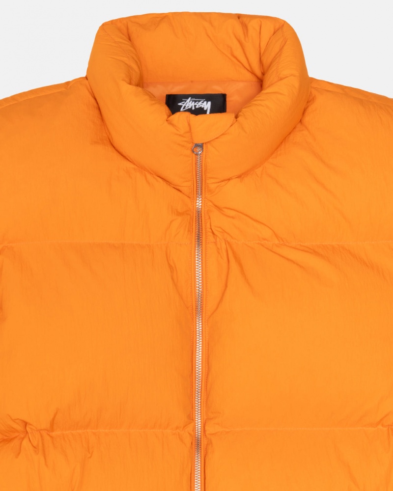 Stussy Down Puffer Nejlon - Unisex Jackets Narancssárga | ZHUMJ14035