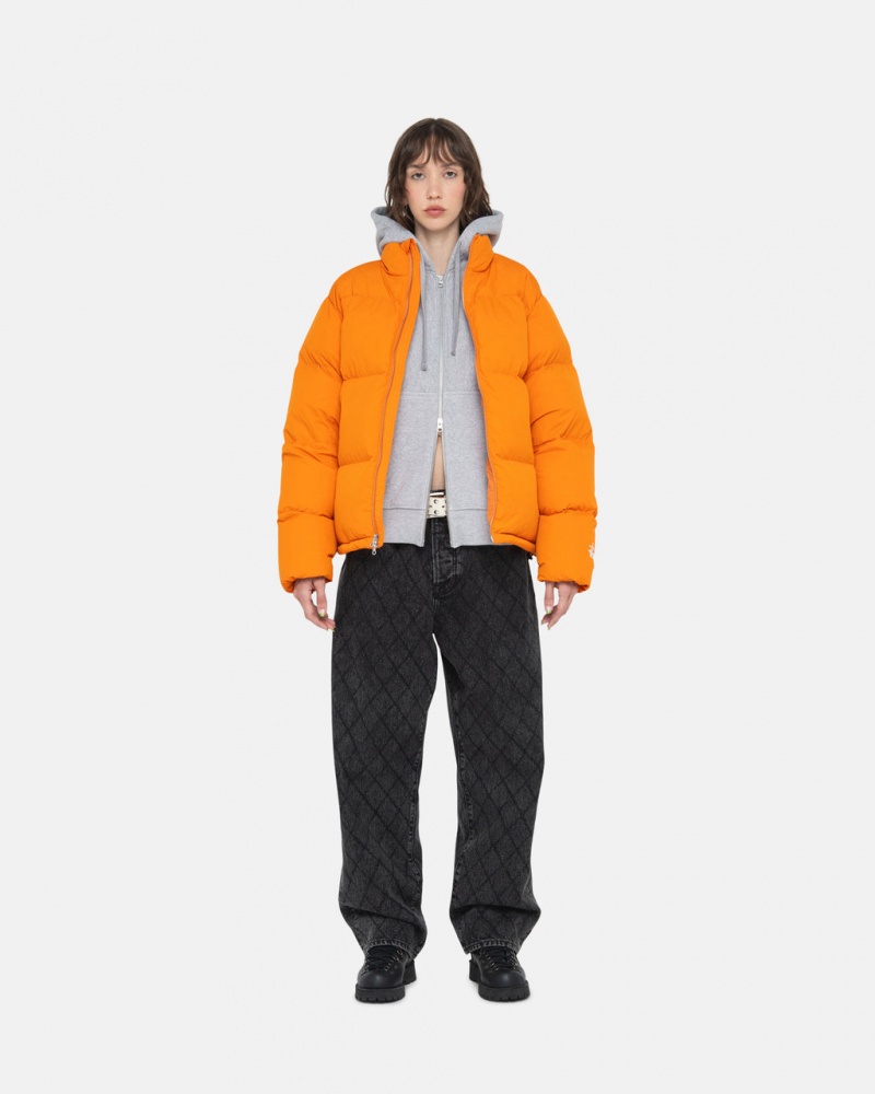 Stussy Down Puffer Nejlon - Unisex Jackets Narancssárga | ZHUMJ14035