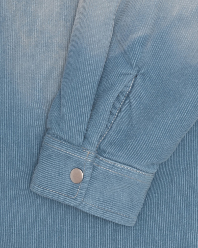 Stussy Faded Cord Overshirt - Unisex Tops Kék | FHUHY51169