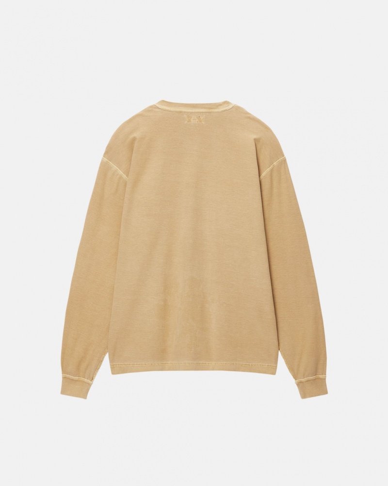Stussy Lazy LS Tee - Unisex Longsleeve Arany | HUCIF29097