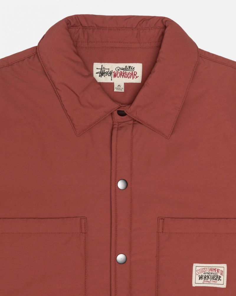 Stussy Párnázott Tech Over Shirt - Unisex Tops Sötétpiros | HUXBR12599