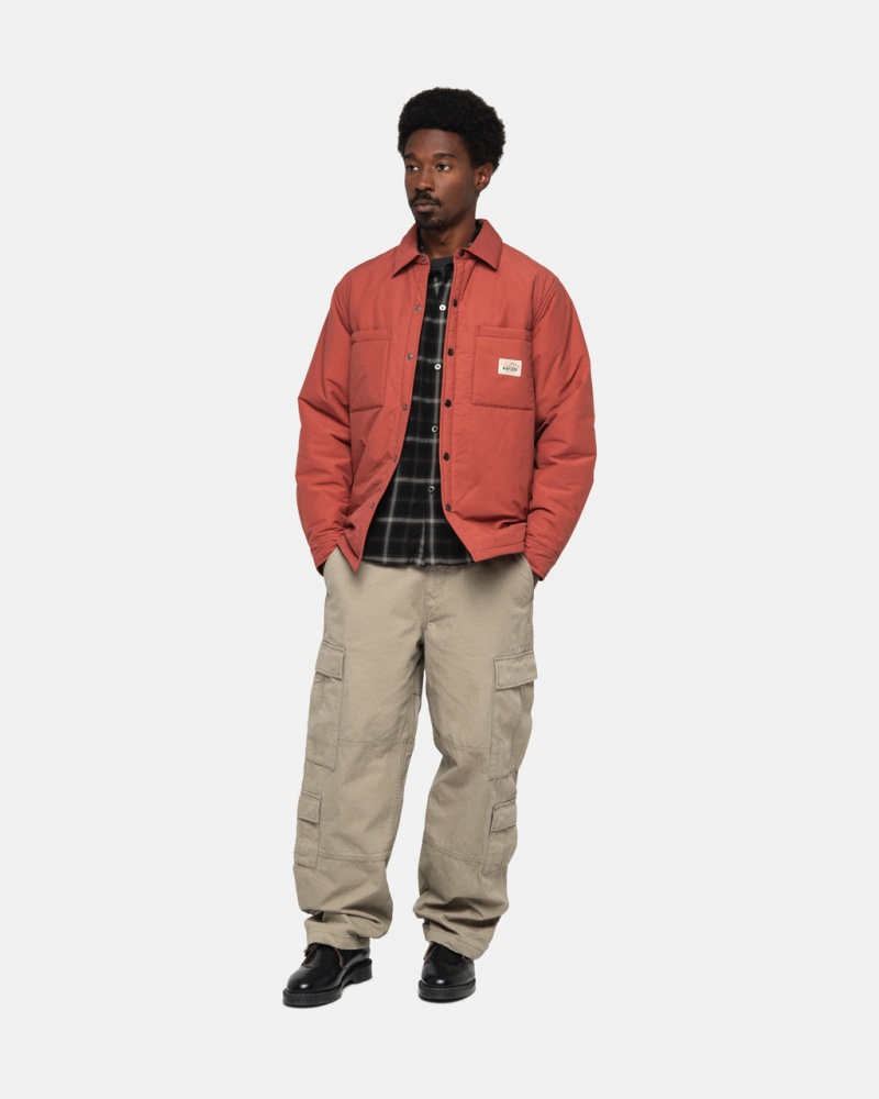 Stussy Párnázott Tech Over Shirt - Unisex Tops Sötétpiros | HUXBR12599
