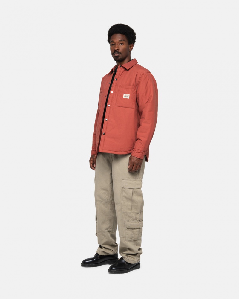 Stussy Párnázott Tech Over Shirt - Unisex Tops Sötétpiros | HUXBR12599