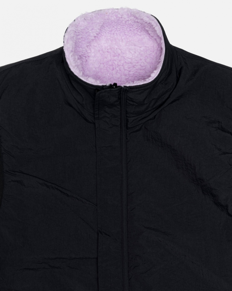 Stussy Sherpa Reversible Vest - Unisex Jackets Levendula | MHUHR76806