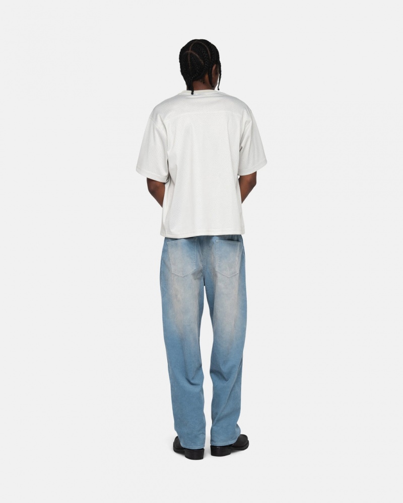 Stussy Sport Mesh Football Jersey - Unisex Sweaters Knits Bézs | BHUSO70451