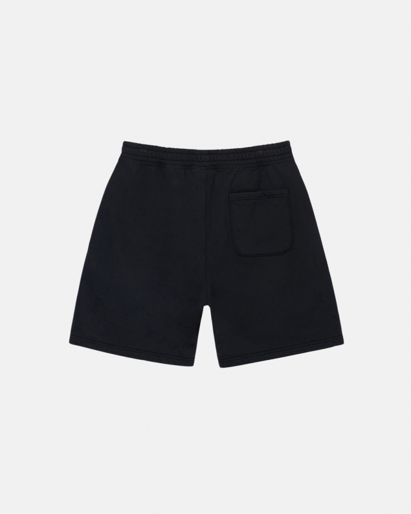 Stussy Stock Logo Sweatshort - Unisex Shorts Trunks Fekete | HUJVR68948