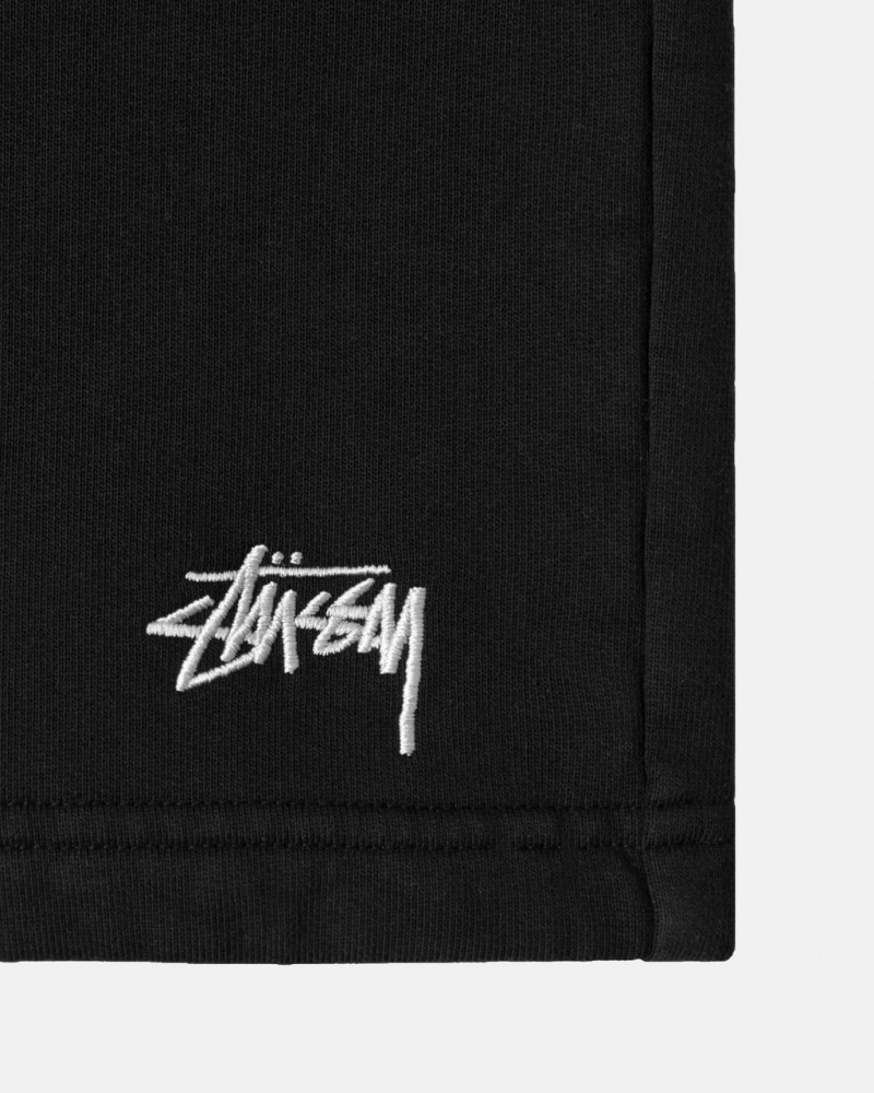 Stussy Stock Logo Sweatshort - Unisex Shorts Trunks Fekete | HUJVR68948