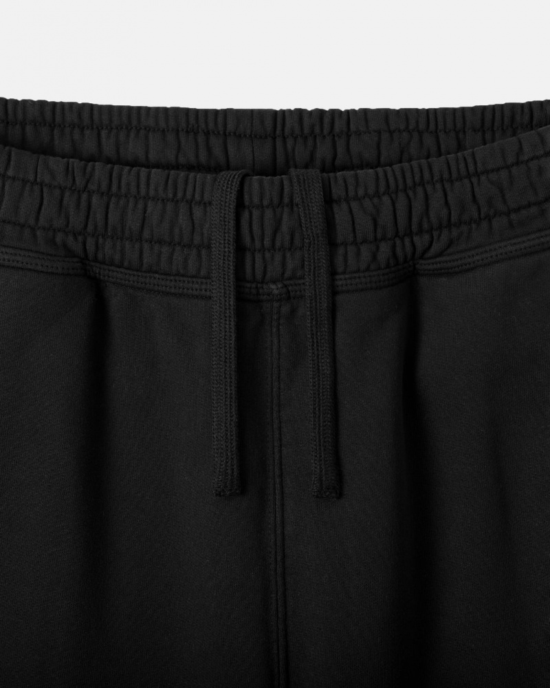 Stussy Stock Logo Sweatshort - Unisex Shorts Trunks Fekete | HUJVR68948