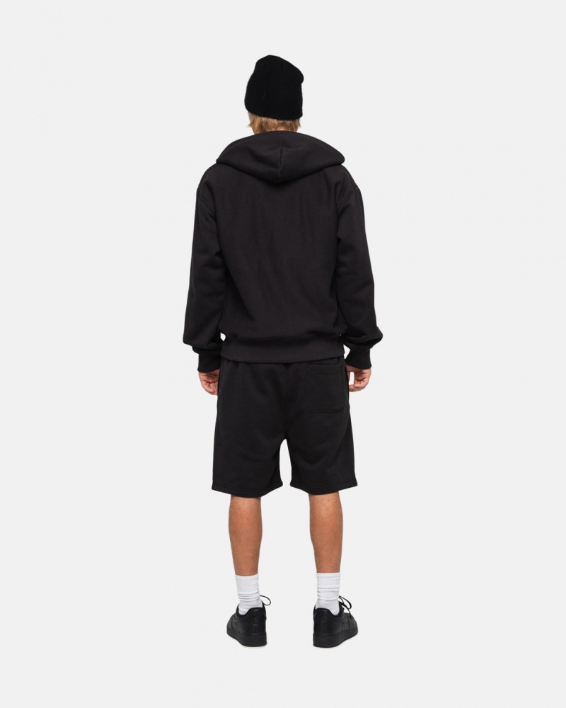 Stussy Stock Logo Sweatshort - Unisex Shorts Trunks Fekete | HUJVR68948