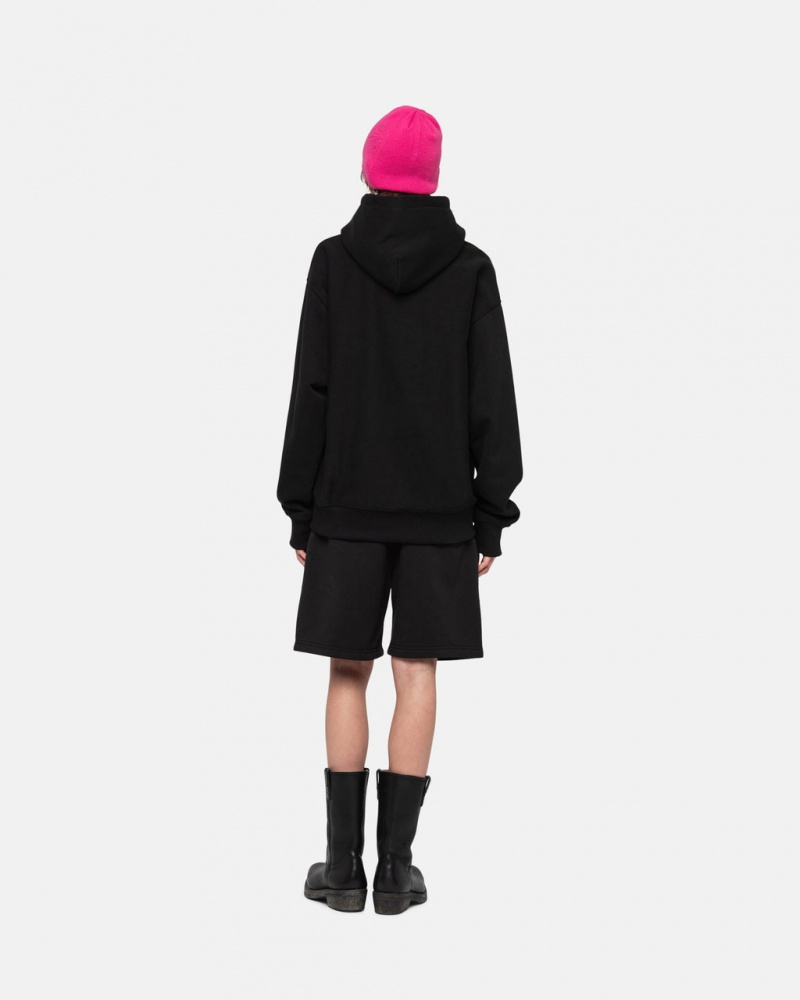 Stussy Stock Logo Sweatshort - Unisex Shorts Trunks Fekete | HUJVR68948