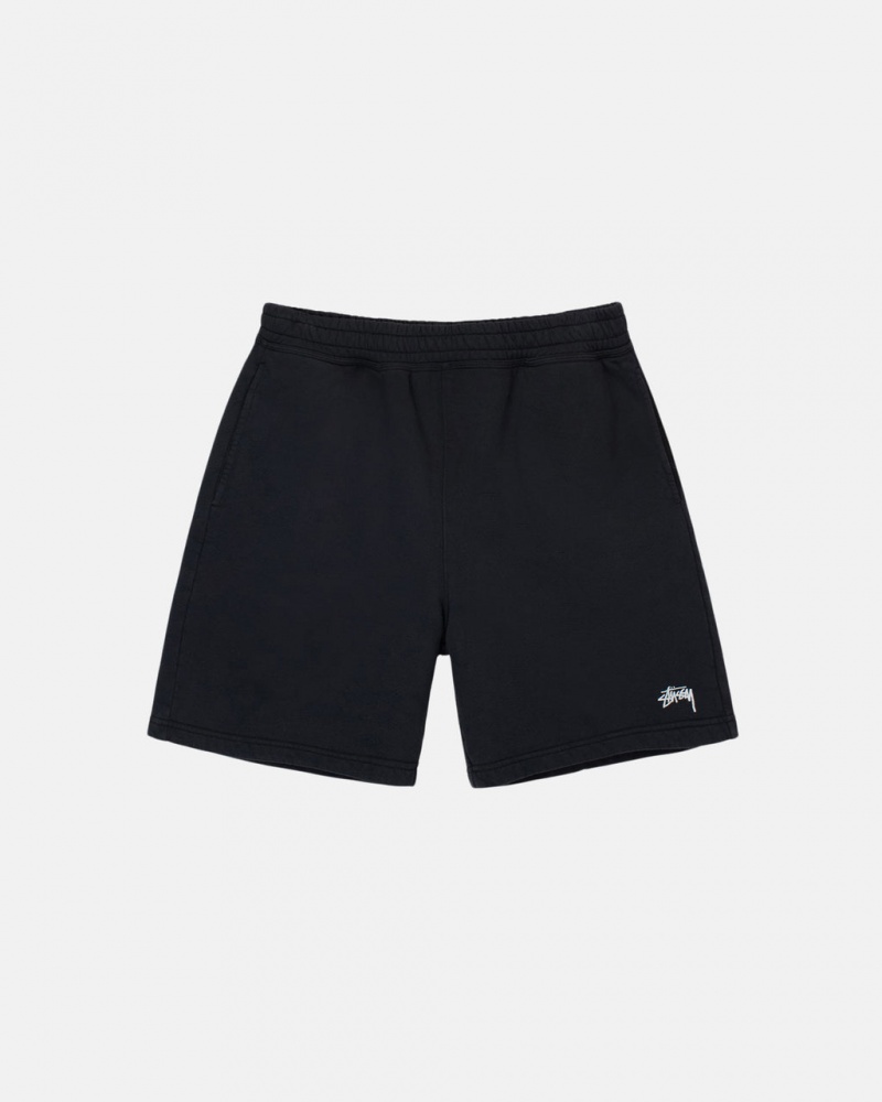 Stussy Stock Logo Sweatshort - Unisex Shorts Trunks Fekete | HUJVR68948