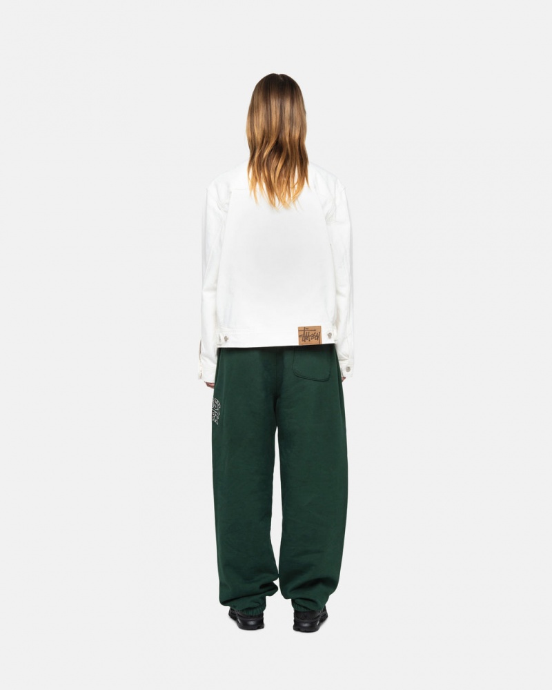 Stussy Stüssy Sport Sweatpant - Unisex Jeans Pants Mélyzöld | GHUUC61392