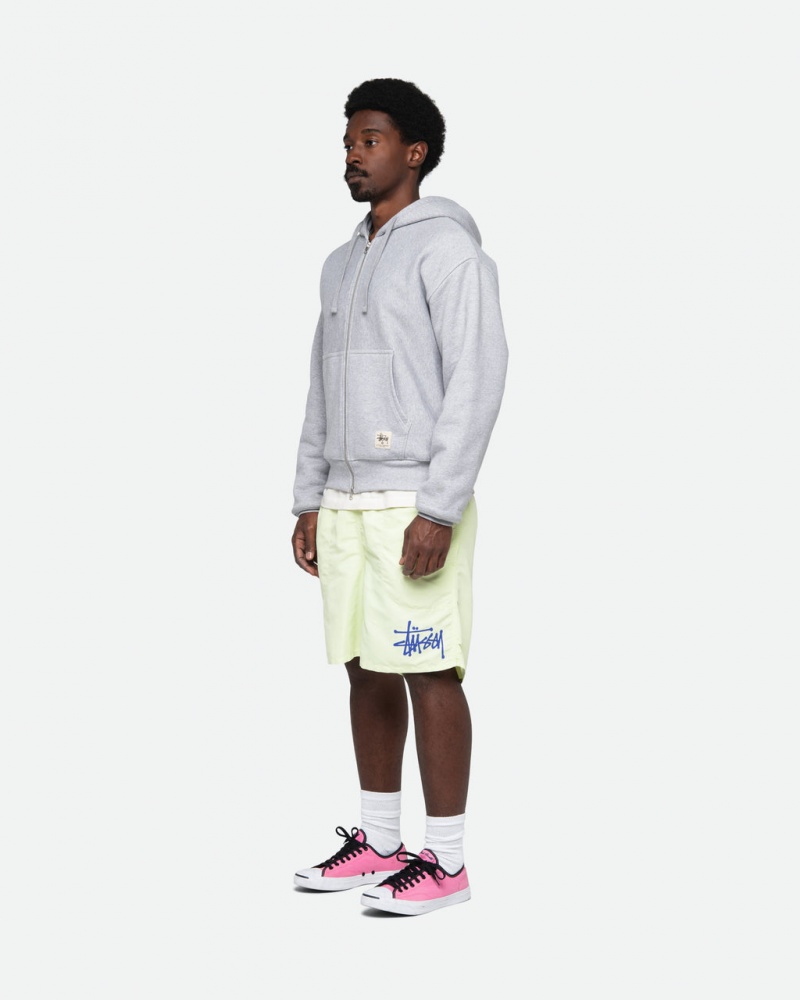 Stussy Vizi Rövid Big Basic - Unisex Shorts Trunks Világos Zöld | QHUUV82384