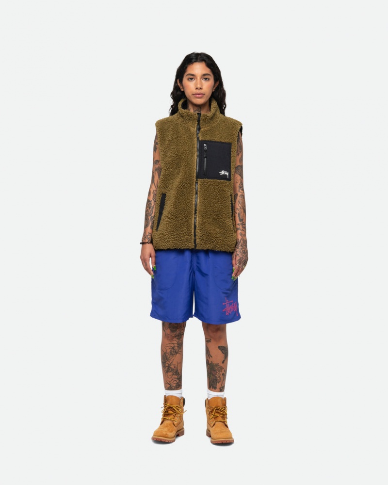 Stussy Vizi Rövid Big Basic - Unisex Shorts Trunks Királykék | PHUER95418