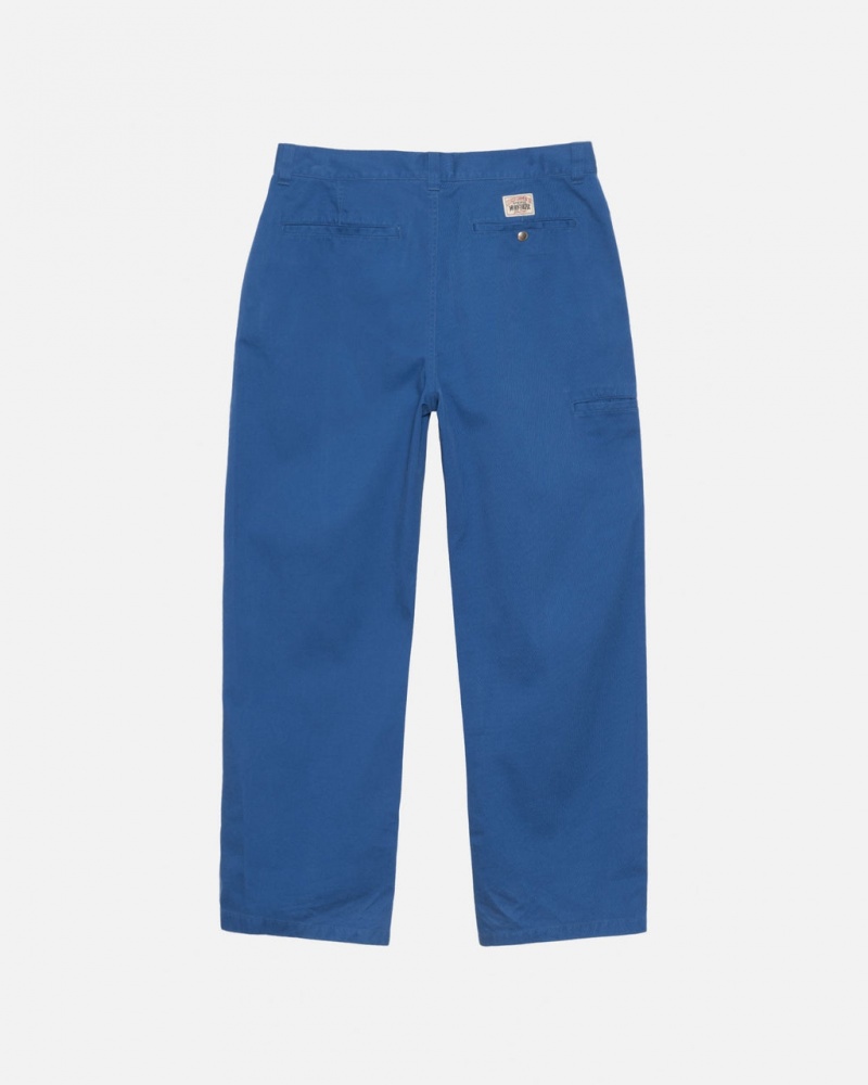 Stussy Workgear Trouser Twill - Unisex Jeans Pants Királykék | XHUBH55397