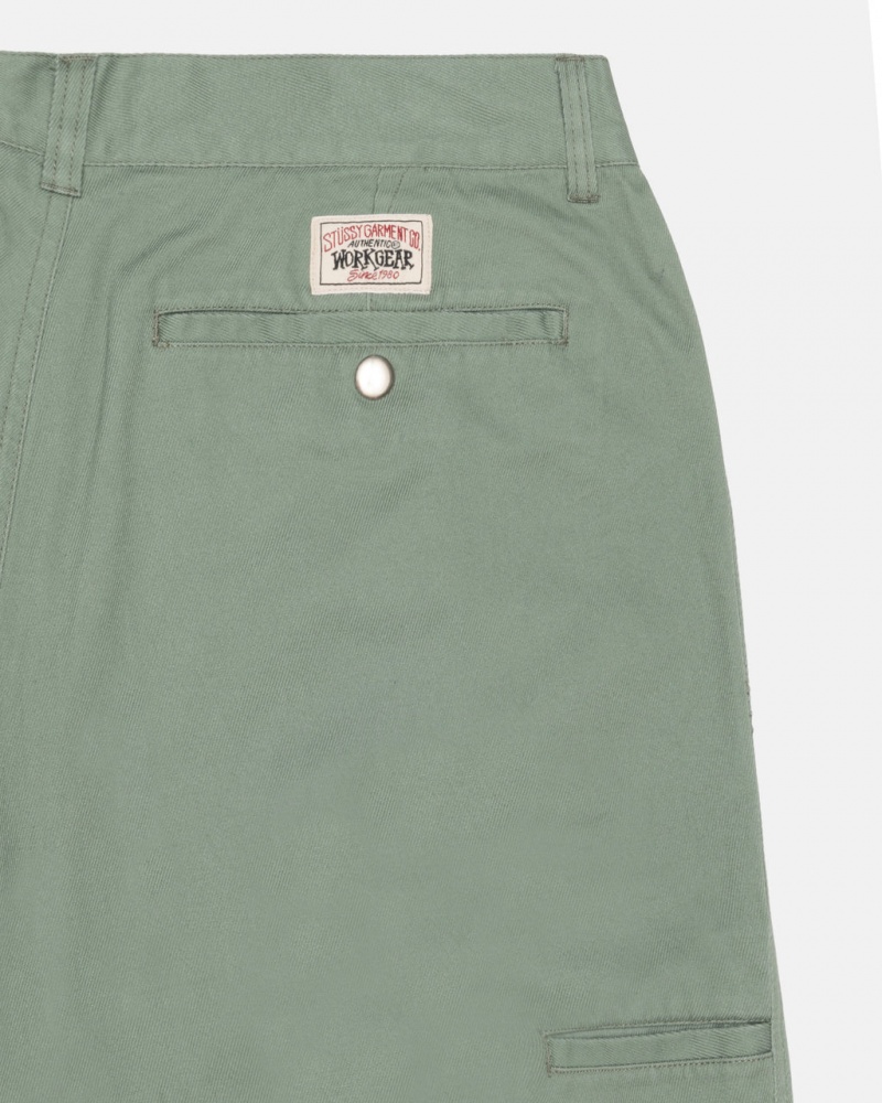 Stussy Workgear Trouser Twill - Unisex Pants Zöld | AHUWC93757