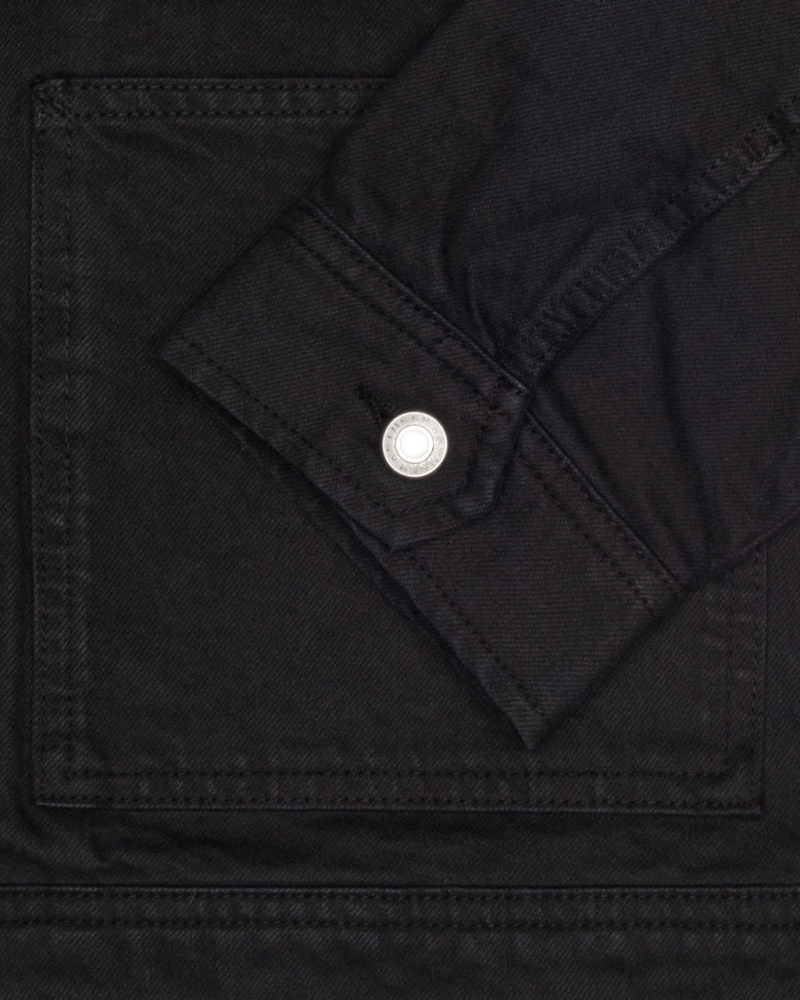 Stussy Zip Munka Jacket Overdyed - Unisex Jackets Outerwear Fekete | HUDFL21672